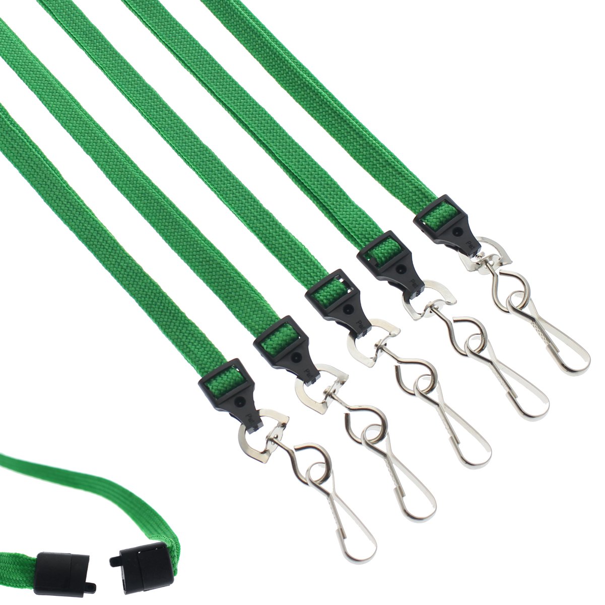 Premium Flat Breakaway Lanyards 25-Pack - 3/8