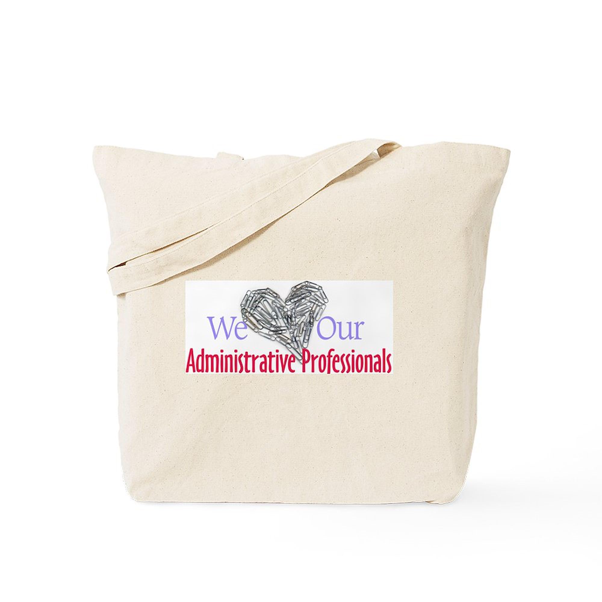 Administrative Professionals Day Tote Bag - Natural Canvas Reusable Shopping Bag for Office, Work & Gifts | Eco-Friendly Grocery Tote for Women