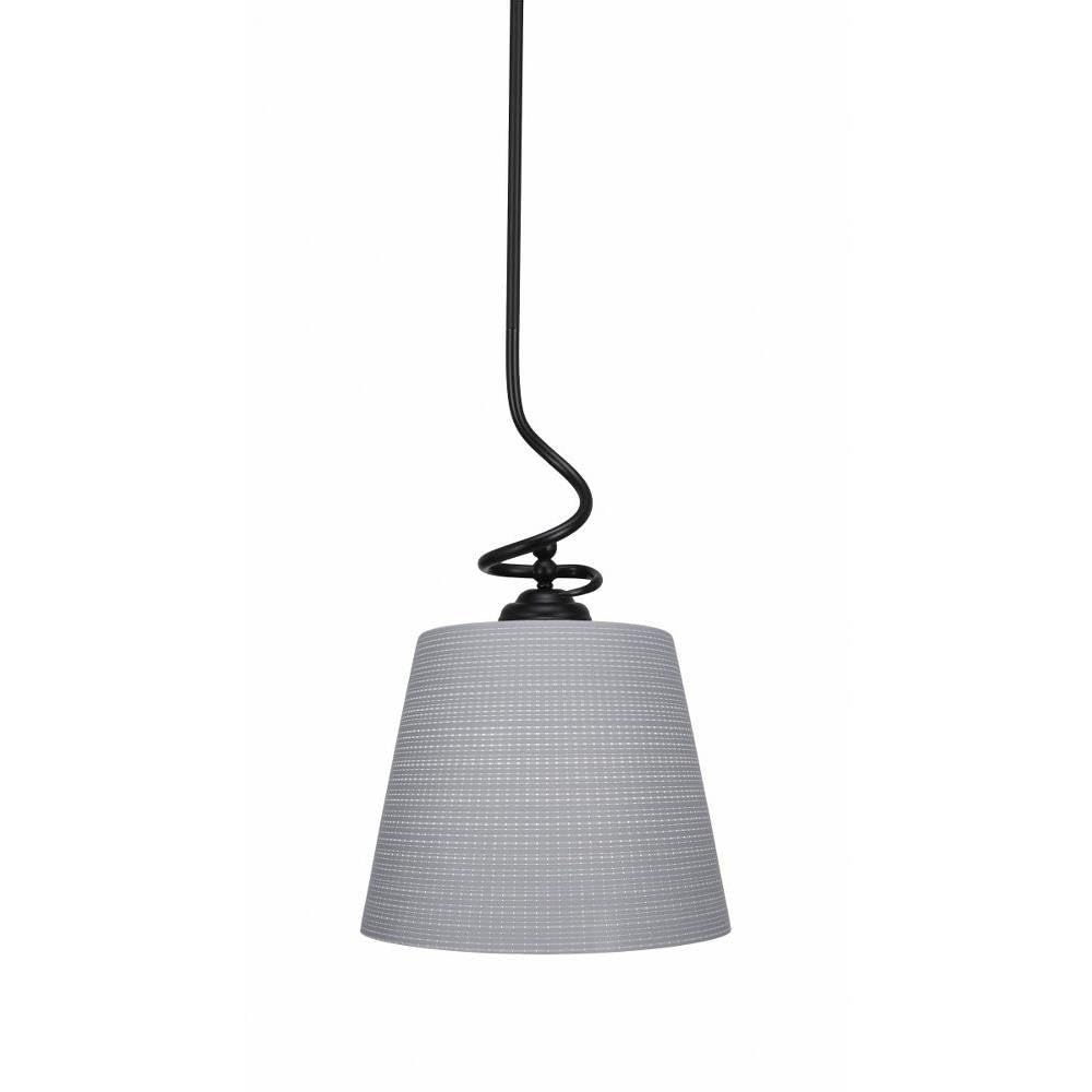 Toltec Lighting Capri 1-Light Matte Black Pendant Light Fixture (900-MB-4082) - Perfect for Kitchen Island, Dining Room, or Entryway Lighting