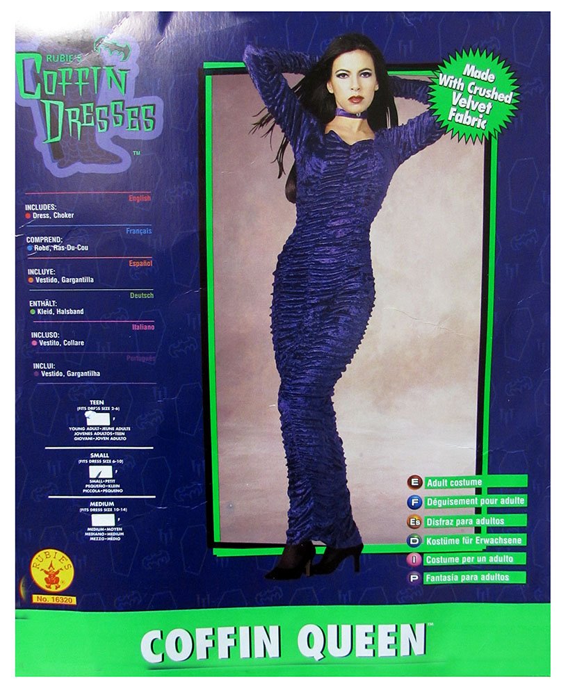 Rubies Women's 'Coffin Queen' Halloween Costume - Purple Gothic Dress Size M for Halloween Parties & Cosplay Events