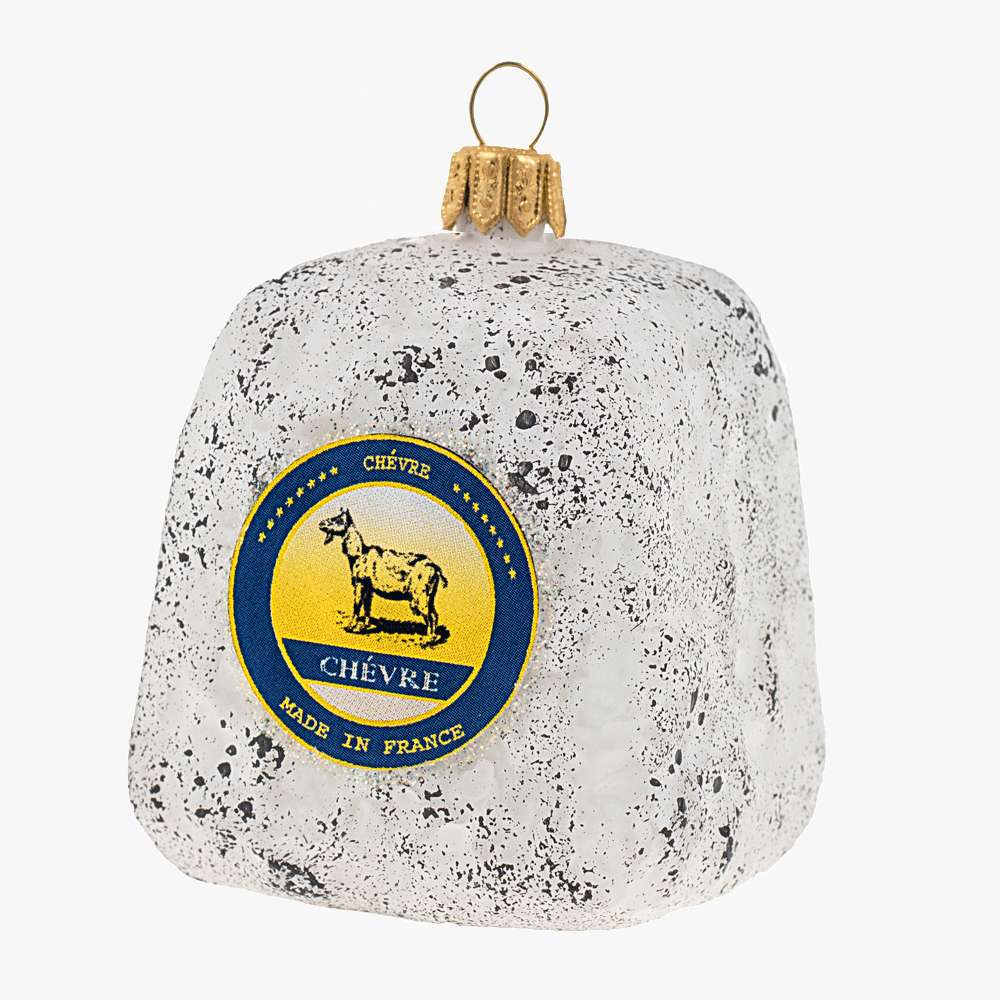 Handmade Goat Cheese Ornament - Unique French Chèvre Cheese Decor for Kitchen, Christmas Tree, and Gourmet Food Lovers