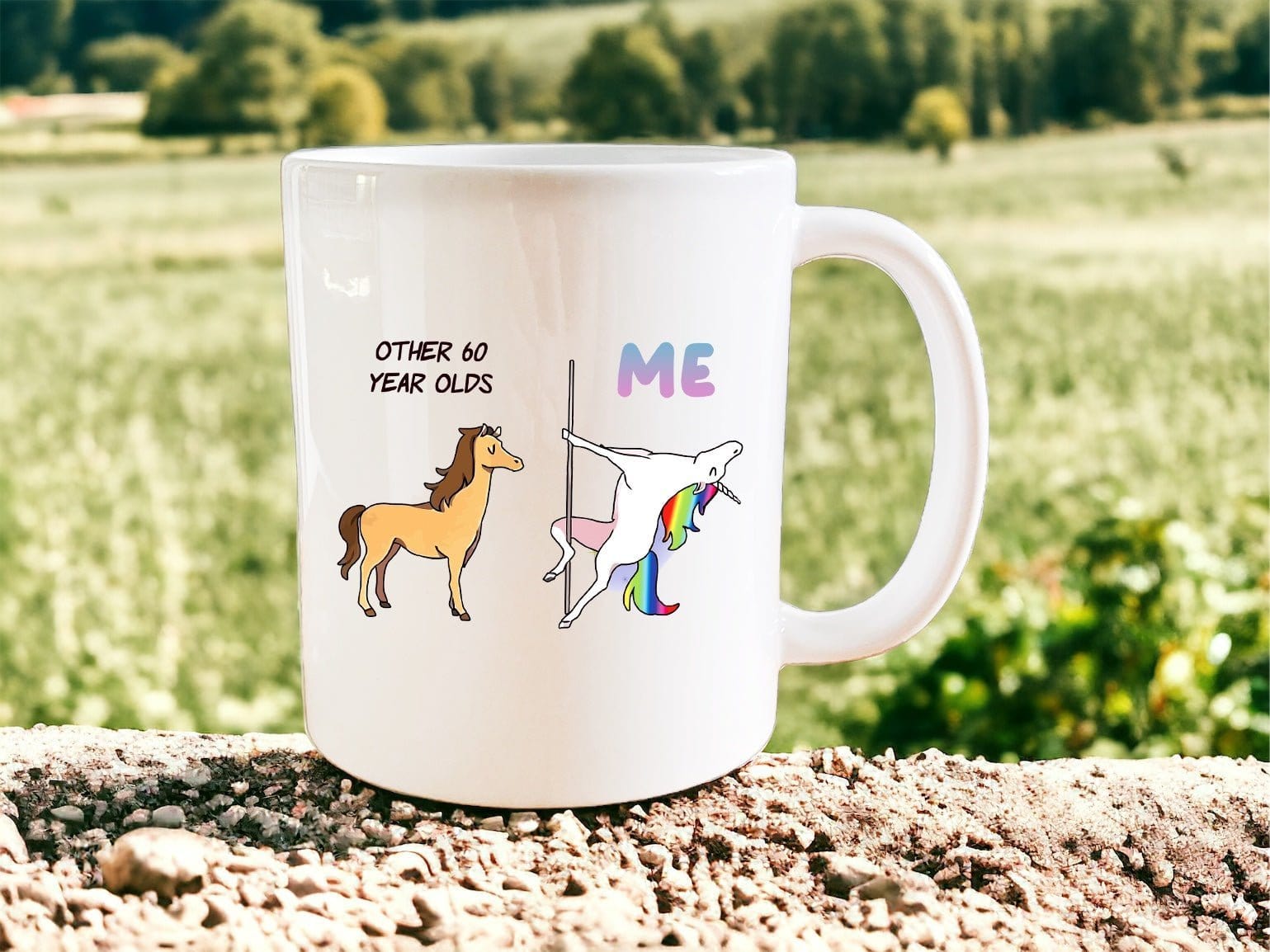 Funny 60th Birthday Gift Mug - 'Other 60 Year Olds... Me' Novelty Coffee Cup for Men & Women - Perfect for Office, Home Use & Retirement Parties