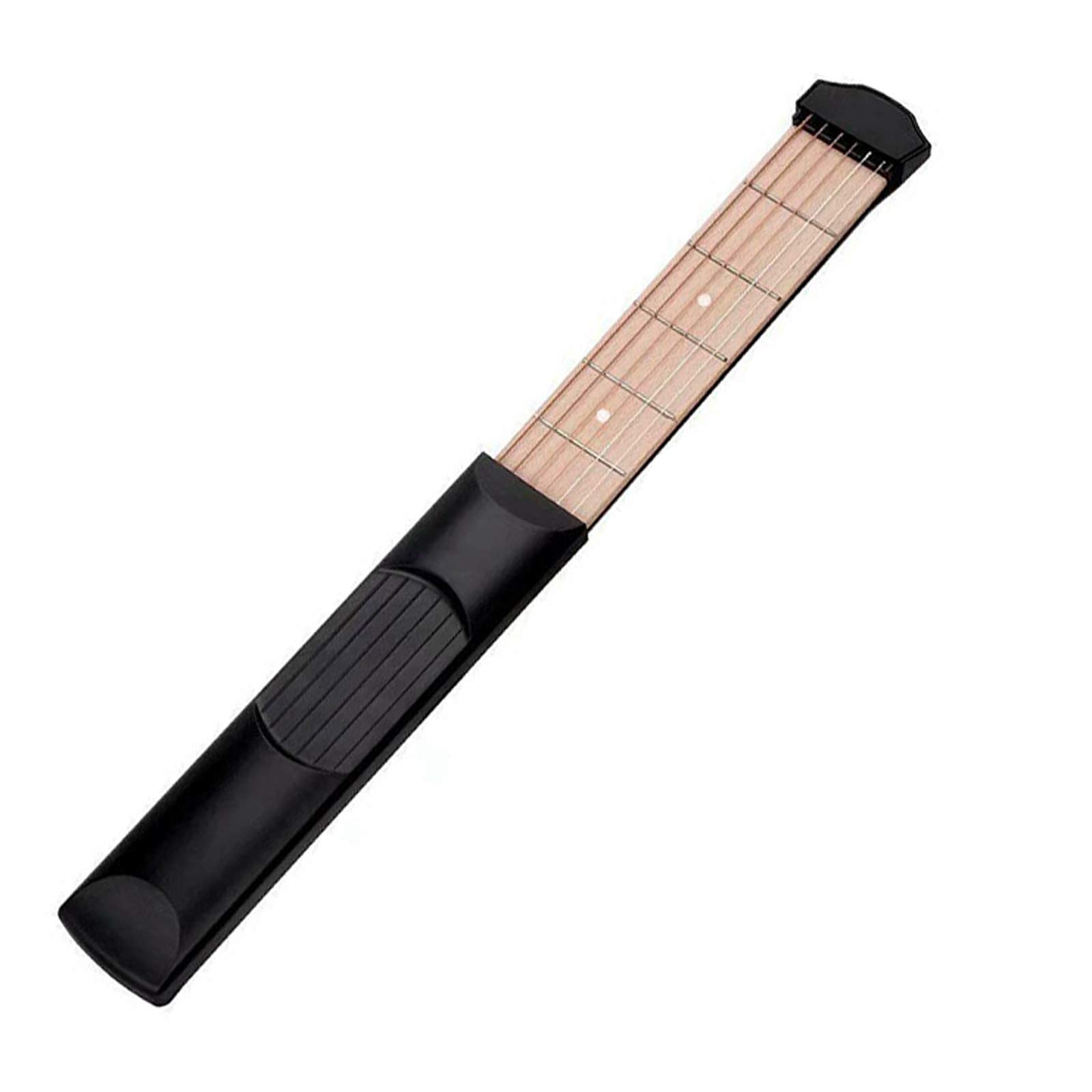 Portable Wooden Pocket Guitar - Beginner Guitar Practice Tool with Chord Trainer & Fingering Guide | Compact Travel Guitar for On-The-Go Musicians, Camping & Home Practice