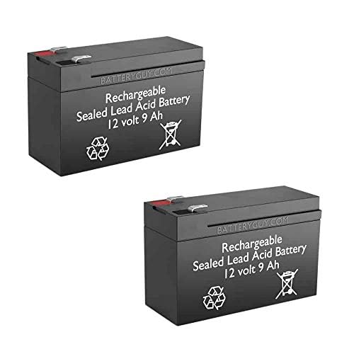 A750 Replacement 12V 9Ah SLA Rechargeable Battery - High Rate Performance - 2 Pack for Security Systems, Emergency Lights & Power Backup