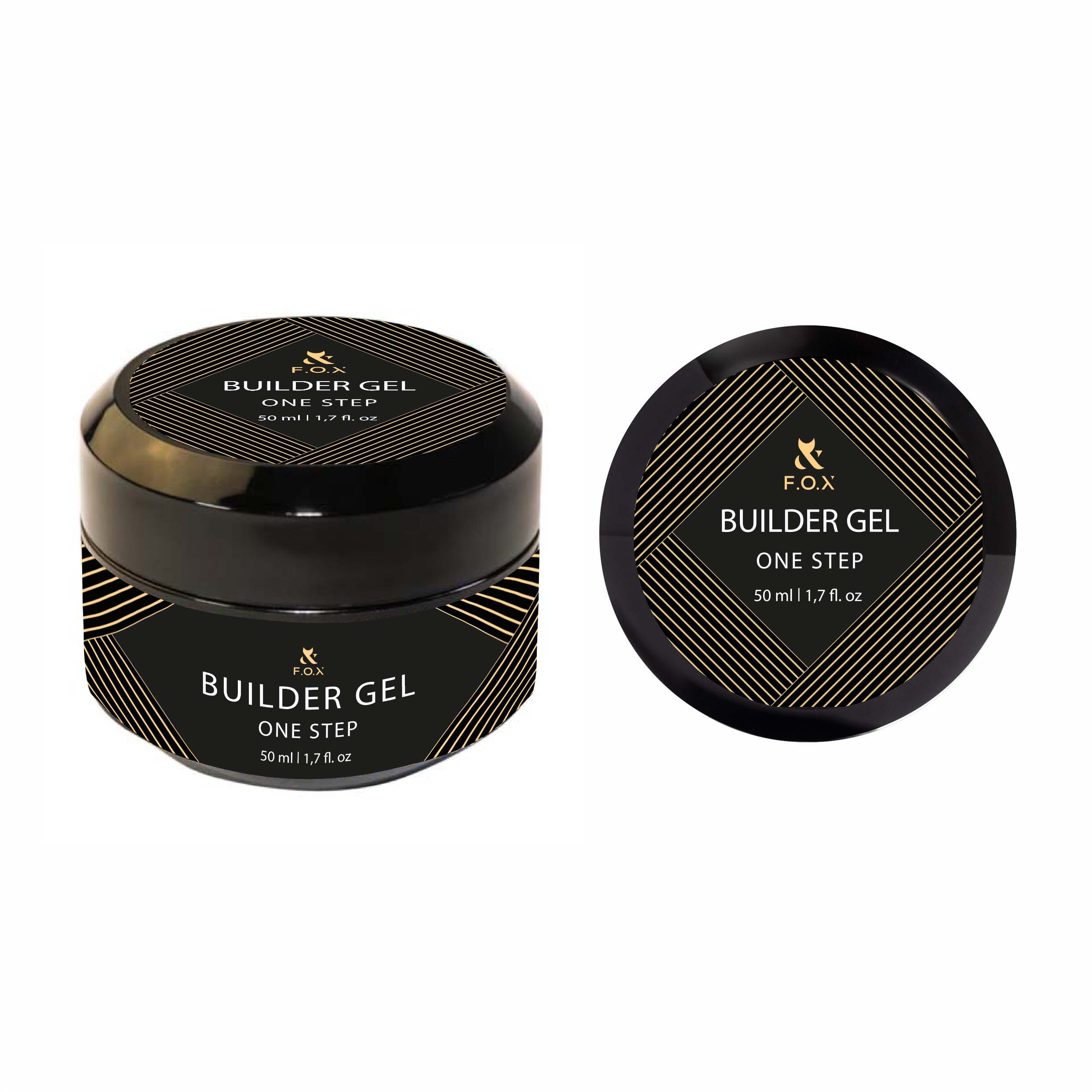 F.O.X Builder Gel Clear One Step - 50ml Nail Strengthening Gel for Strong & Healthy Nails - Perfect for DIY Manicures & Nail Extensions at Home