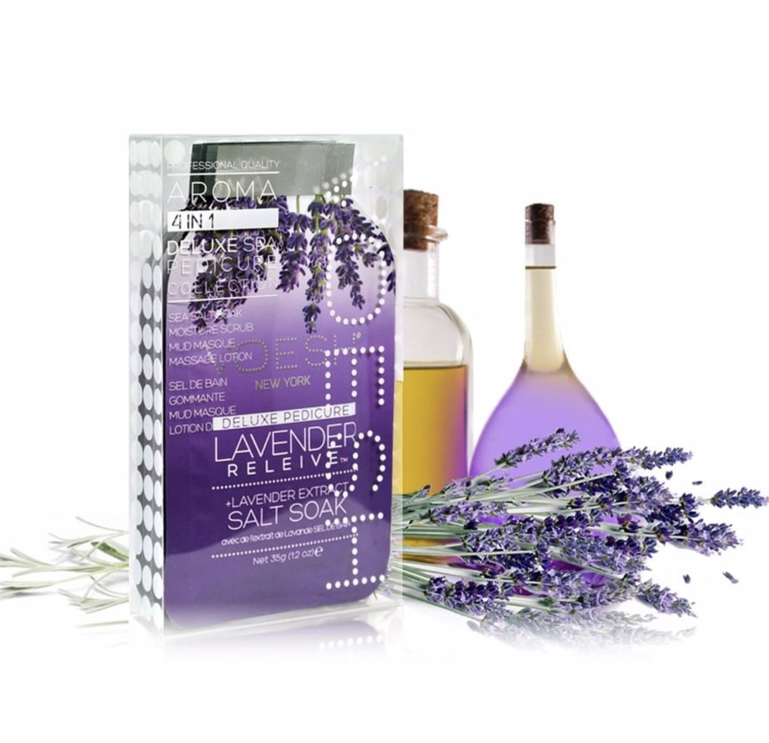 Voesh Pedi in a Box - Lavender Foot Scrub & Exfoliator for Soft, Smooth Feet | At-Home Spa Treatment for Callus & Dead Skin Removal | Perfect for Relaxation & Self-Care