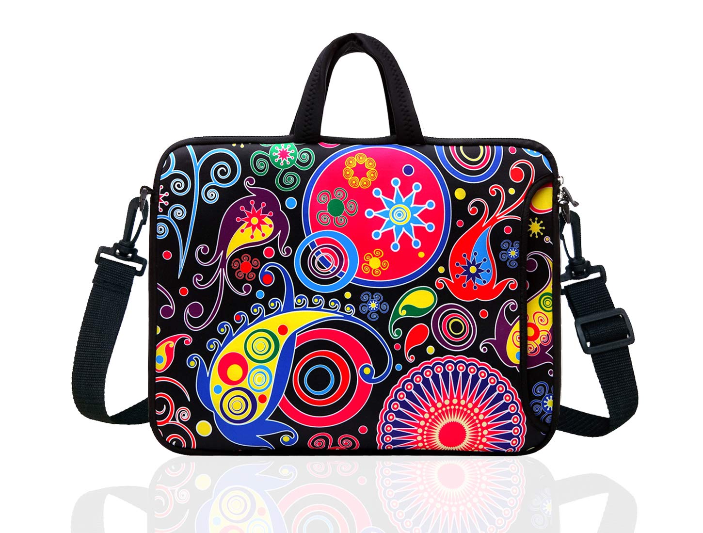 14-Inch Laptop Sleeve Case with Handle - Waterproof Neoprene Protective Cover for 13