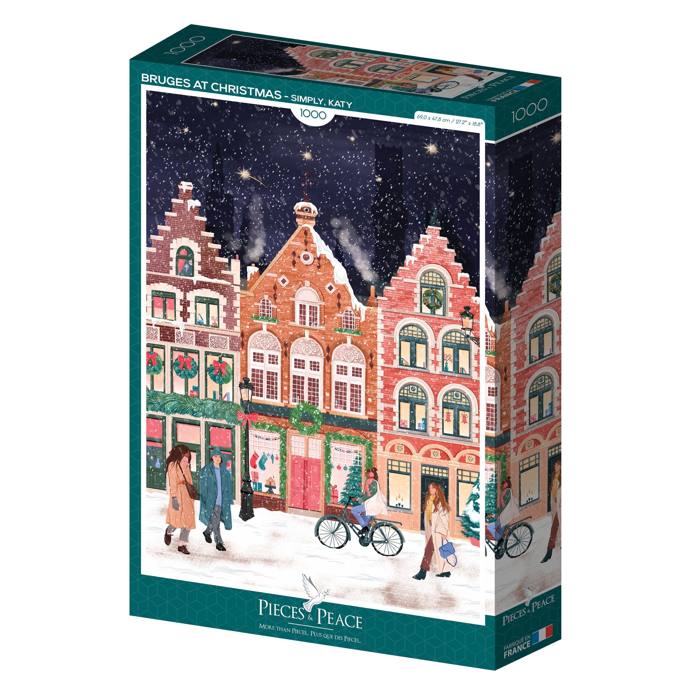 Bruges at Christmas - 1000 Piece Jigsaw Puzzle for Adults | Festive Winter Scene Puzzle | Perfect for Holiday Family Activities & Relaxation