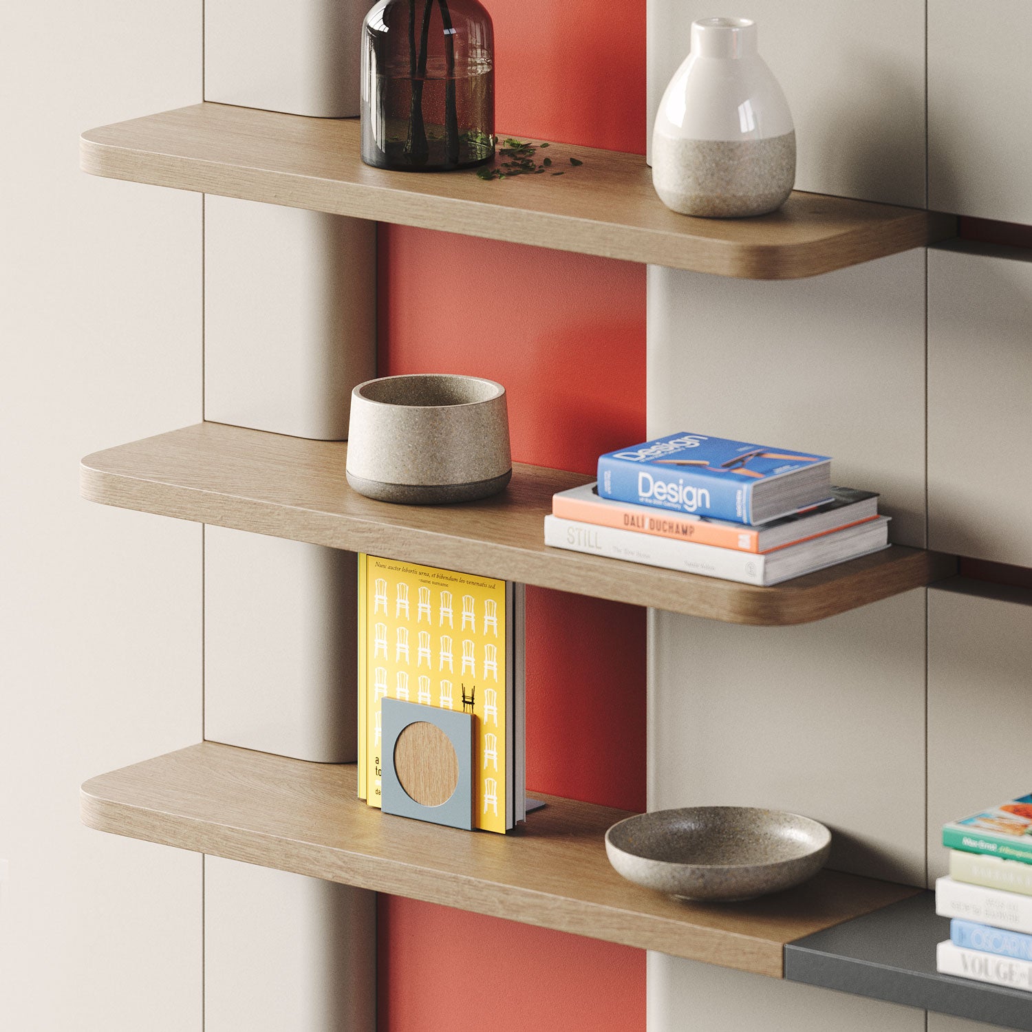 Aksel RADius White Oak Floating Shelf - Modern Wood Wall Shelf for Living Room, Kitchen, Bathroom & Office Decor | Easy Installation & Stylish Storage Solution