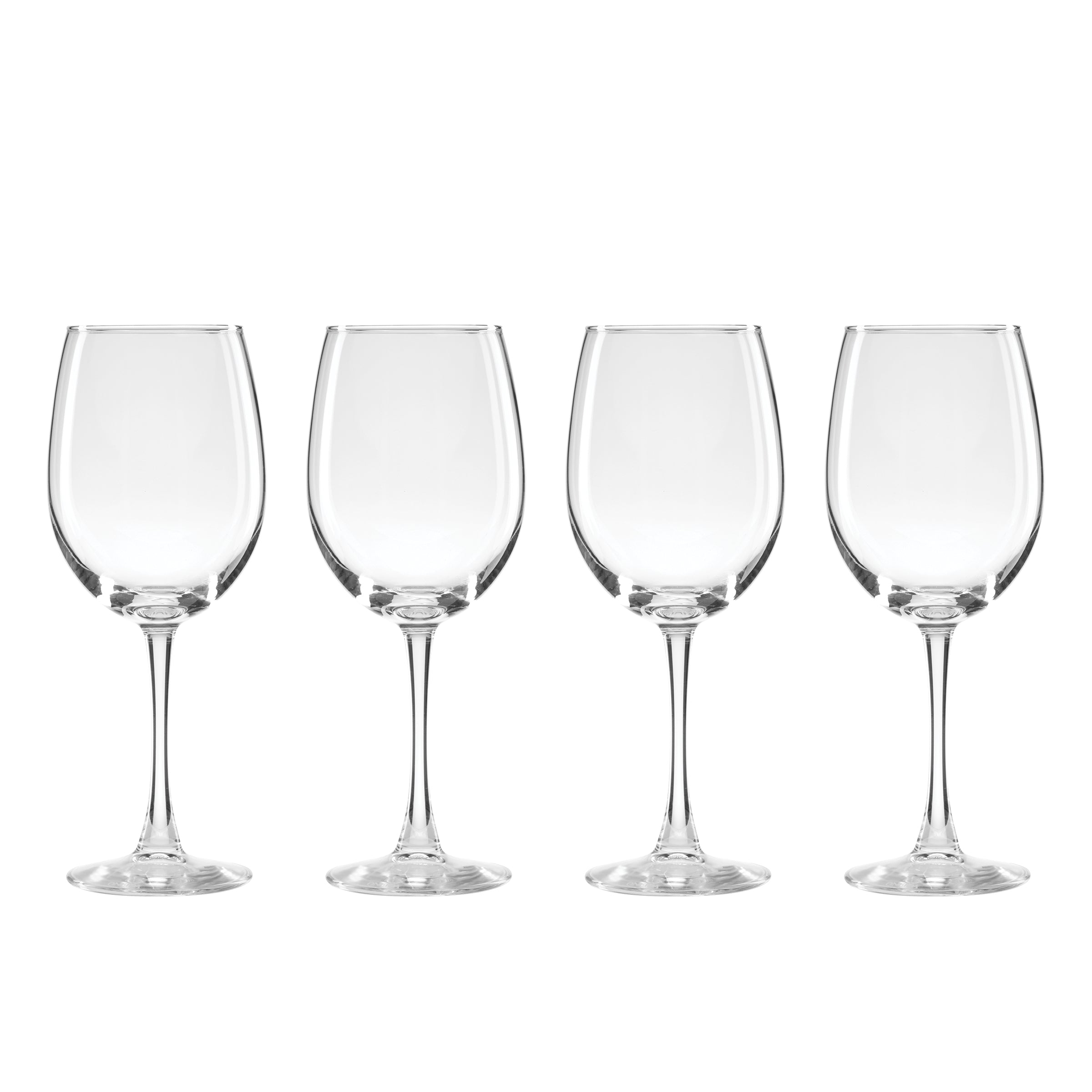 Premium 5 O'Clock All-Purpose Wine Glasses Set of 4 - Stemless Crystal Clear Glassware for Red, White, Wine, Cocktails - Perfect for Dinner Parties, Weddings, Home Bars & Gifts