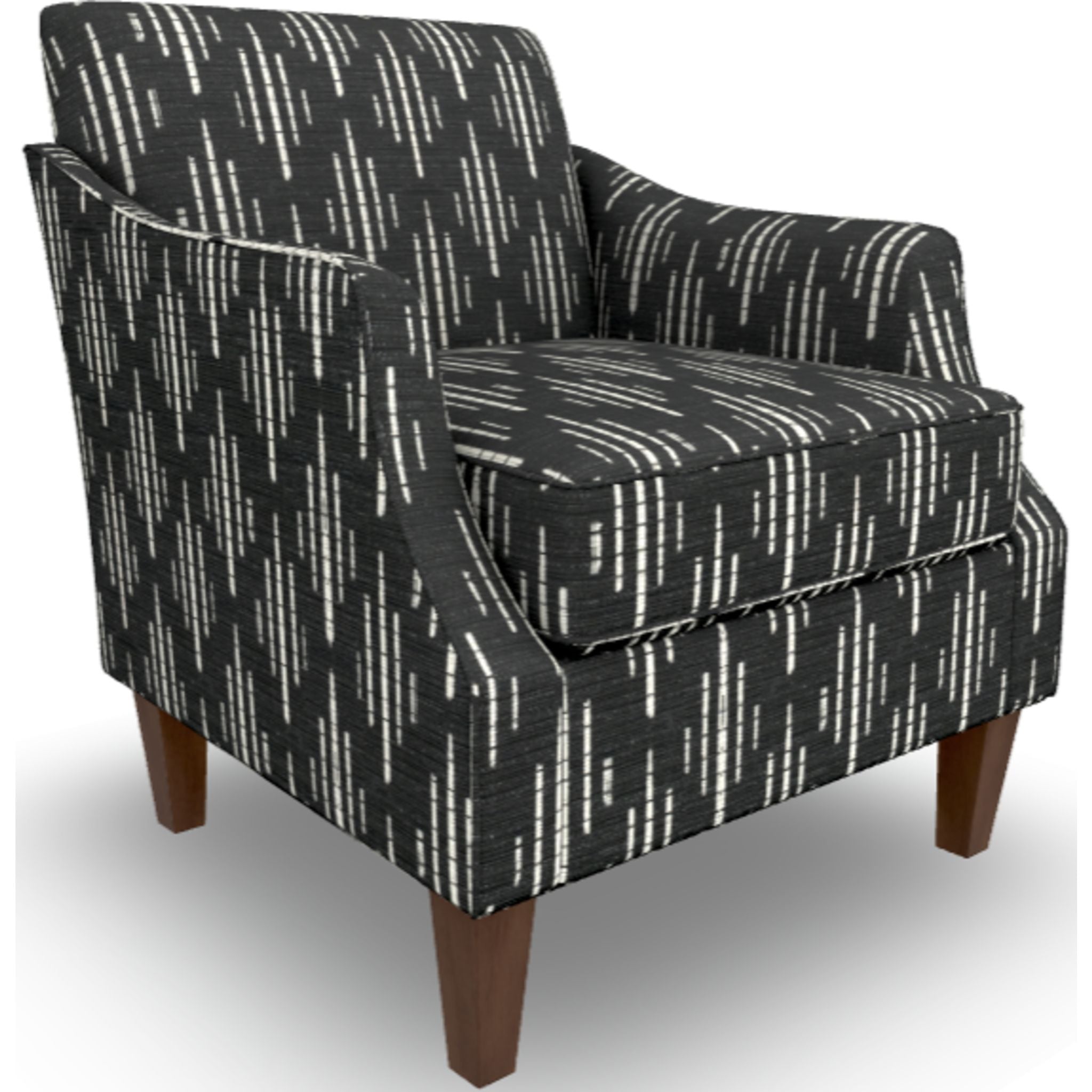 Ashelle Mid-Century Modern Accent Chair in Midnight Blue - Stylish Living Room Armchair for Home Office, Lounge & Reading Nook