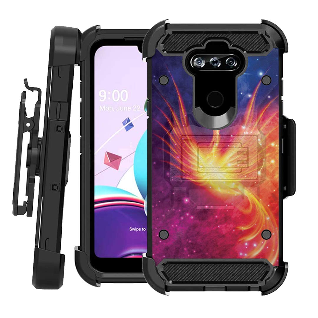 Rugged LG K8X Case with Kickstand & Holster - Heavy Duty Protection for US Cellular - Perfect for Outdoor & Work Use
