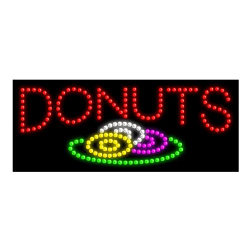 LED Donut Dots Sign #20375 - Bright Neon Cafe Bakery Decor for Restaurants, Coffee Shops & Home Kitchens