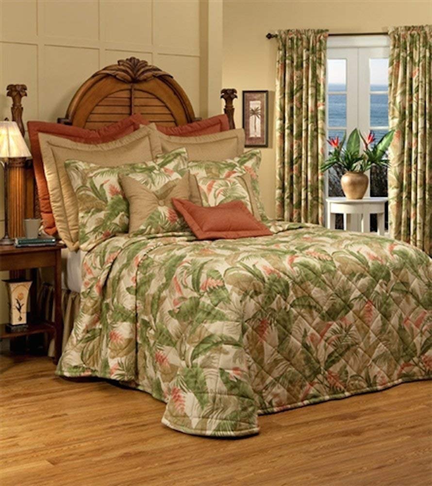 Thomasville La Selva Natural Twin Bedspread - 100% Cotton Quilted Bed Cover for Twin Beds, Soft & Breathable - Perfect for Guest Rooms, Dormitories & Cozy Bedroom Decor