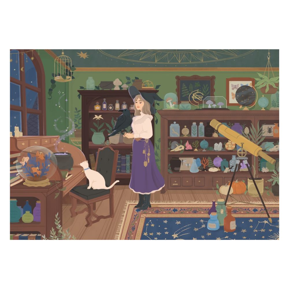 500 Piece Jigsaw Puzzle - Beautiful Hazel's Study Scene - Perfect for Family Game Night & Relaxation Activities