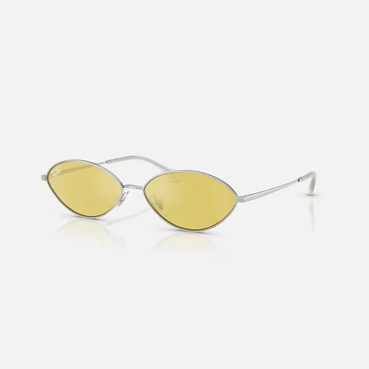 Ray Ban Kai Sunglasses - Polished Silver Frame, UV Protection, Classic Aviator Style for Men & Women - Perfect for Outdoor Activities, Driving, and Fashion Accessories