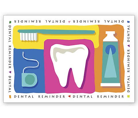 Dental Reminder Cards - 200 Pack | Oral Hygiene Appointment Cards for Dentists & Patients | Perfect for Dental Offices, Clinics & Home Use