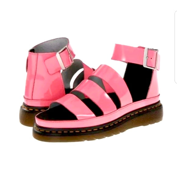 CLARISSA Women's Acid Pink Patent Leather Sandals - Comfortable High Heel Dress Shoes for Party, Wedding & Evening Wear