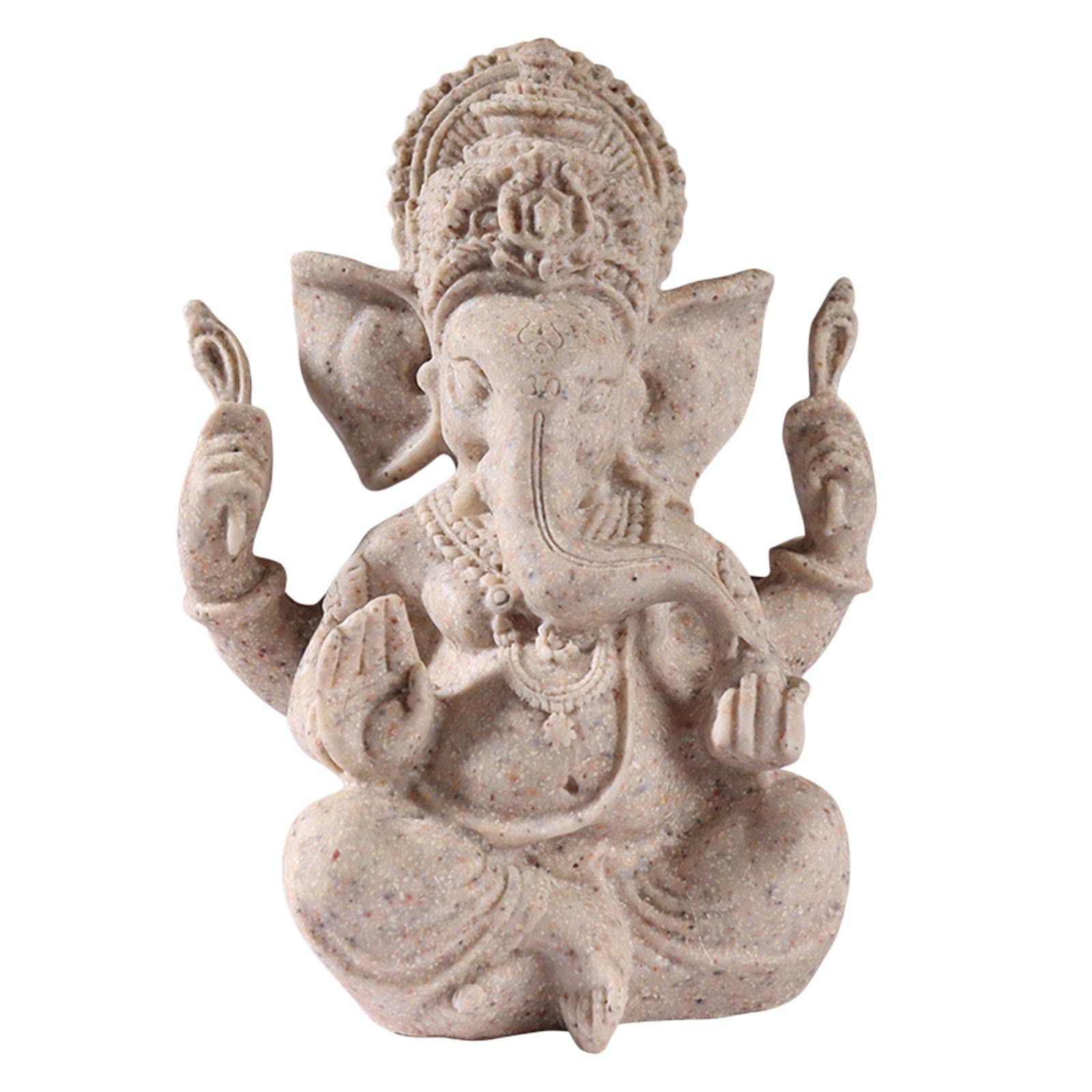 Hand Carved Mini Seated Hindu Statue - Yajuyi Hindu God Figurine for Home Altar, Meditation Room Decor, Yoga Studio & Spiritual Gift
