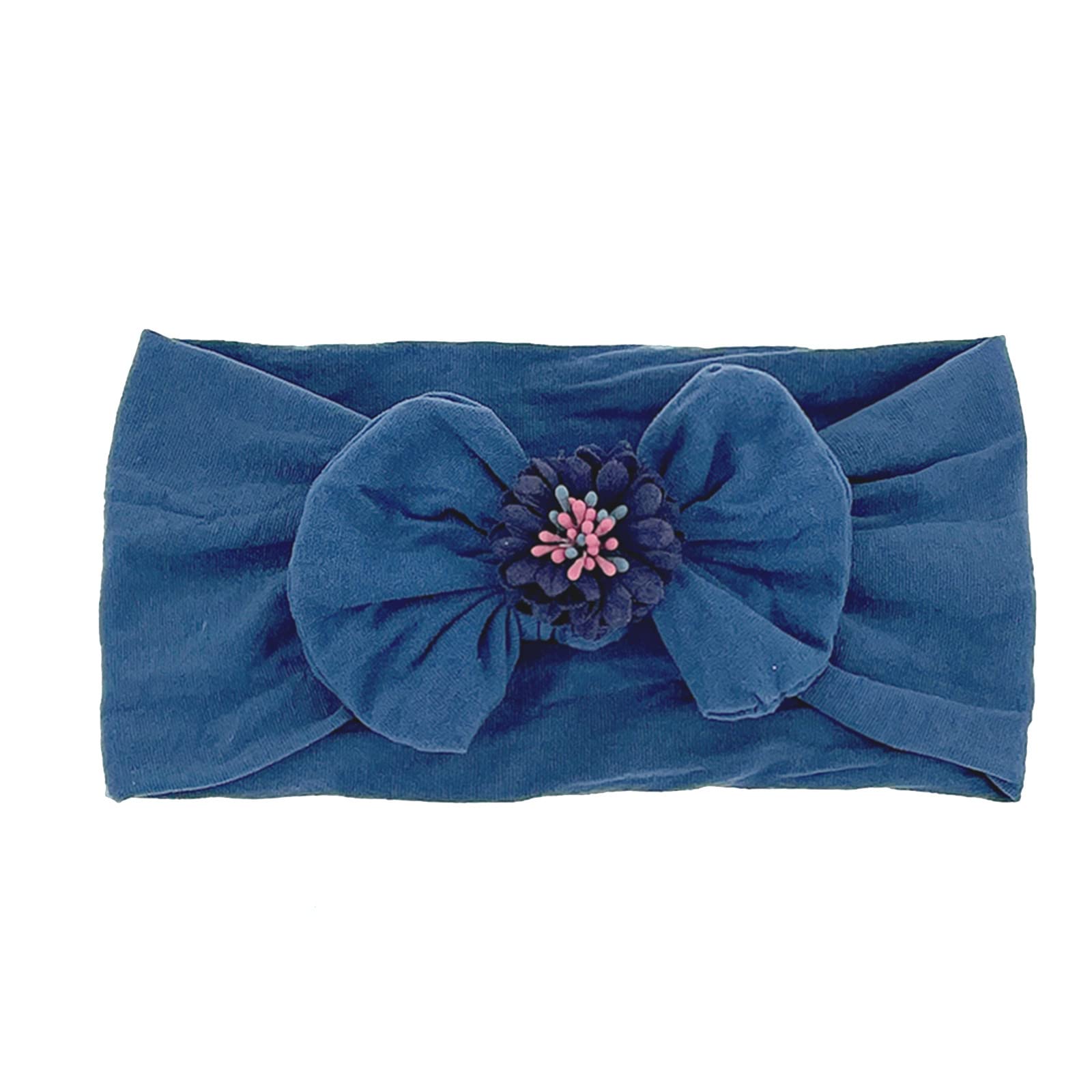 Baby Headbands for Toddlers & Infants - Stretch Floral Bow Hairbands for Boys & Girls - Yellow Flower Head Accessories - Perfect for Photoshoots, Parties & Everyday Wear