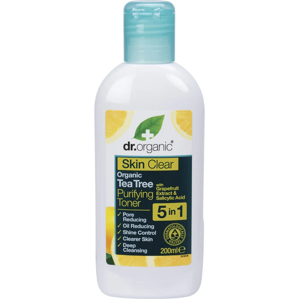 Dr Organic Purifying Toner with Tea Tree Oil - Skin Clearing Facial Toner for Acne Prone & Oily Skin - Organic Alcohol-Free Formula for Daily Skincare Routine