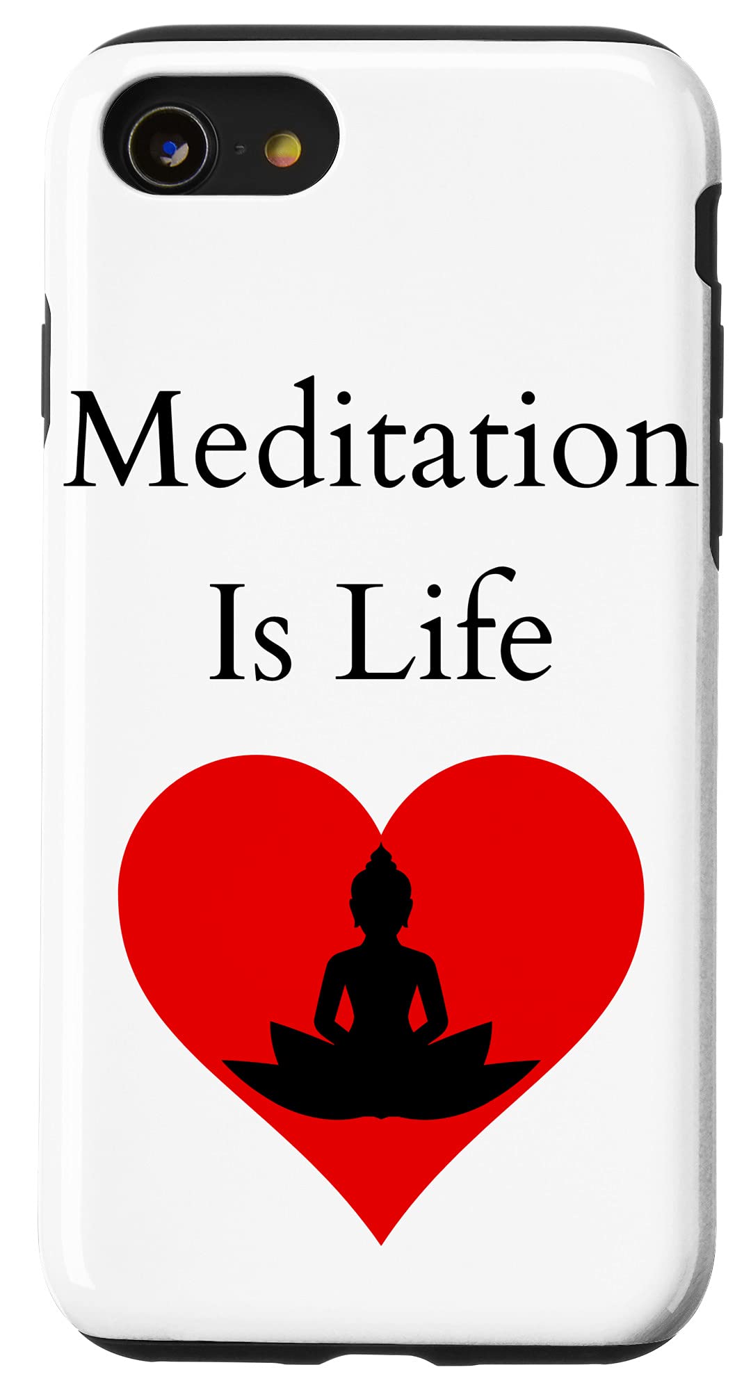 iPhone SE (2020) / 7 / 8 Protective Phone Case - Slim Fit Shockproof Cover with Meditation-Inspired Design for Daily Use, Work & Travel