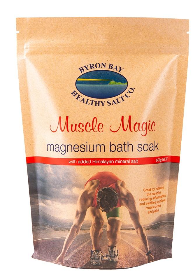 Byron Bay Magnesium Bath Soak for Relaxation & Stress Relief - Natural Muscle Recovery & Sleep Aid for Spa-Like Experience at Home