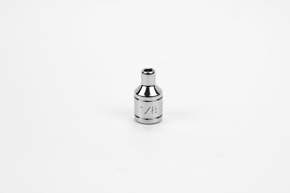 1/8 & 1/4 Inch Drive 6-Point Chrome Socket Set - Fractional Standard Size for Automotive Repair, DIY Projects & Mechanical Work