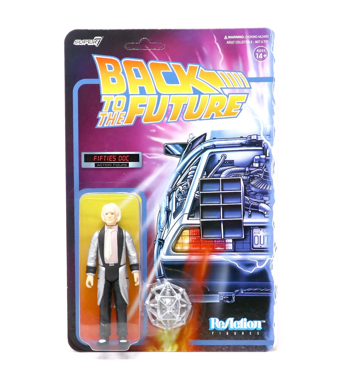 Vintage 1950s Doc Brown Back to The Future ReAction Figure - Perfect for Collectors, Movie Fans & Nostalgic Gift Giving