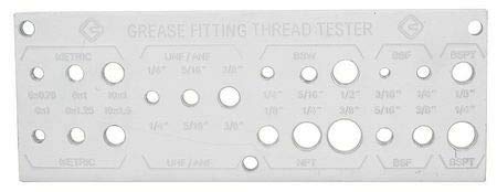Westward 13X066 Grease Fitting Thread Tester - High Precision Zerk Fitting Gauge for Lubrication Systems | Perfect for Automotive, Industrial & Agricultural Equipment Maintenance