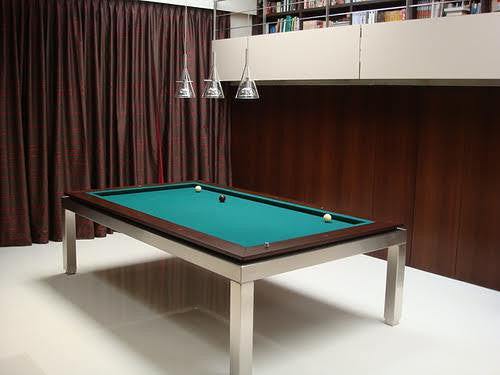 Stainless Steel Dining Pool Table - Canada Billiard La Condo - Perfect for Game Rooms, Bars & Luxury Home Entertainment