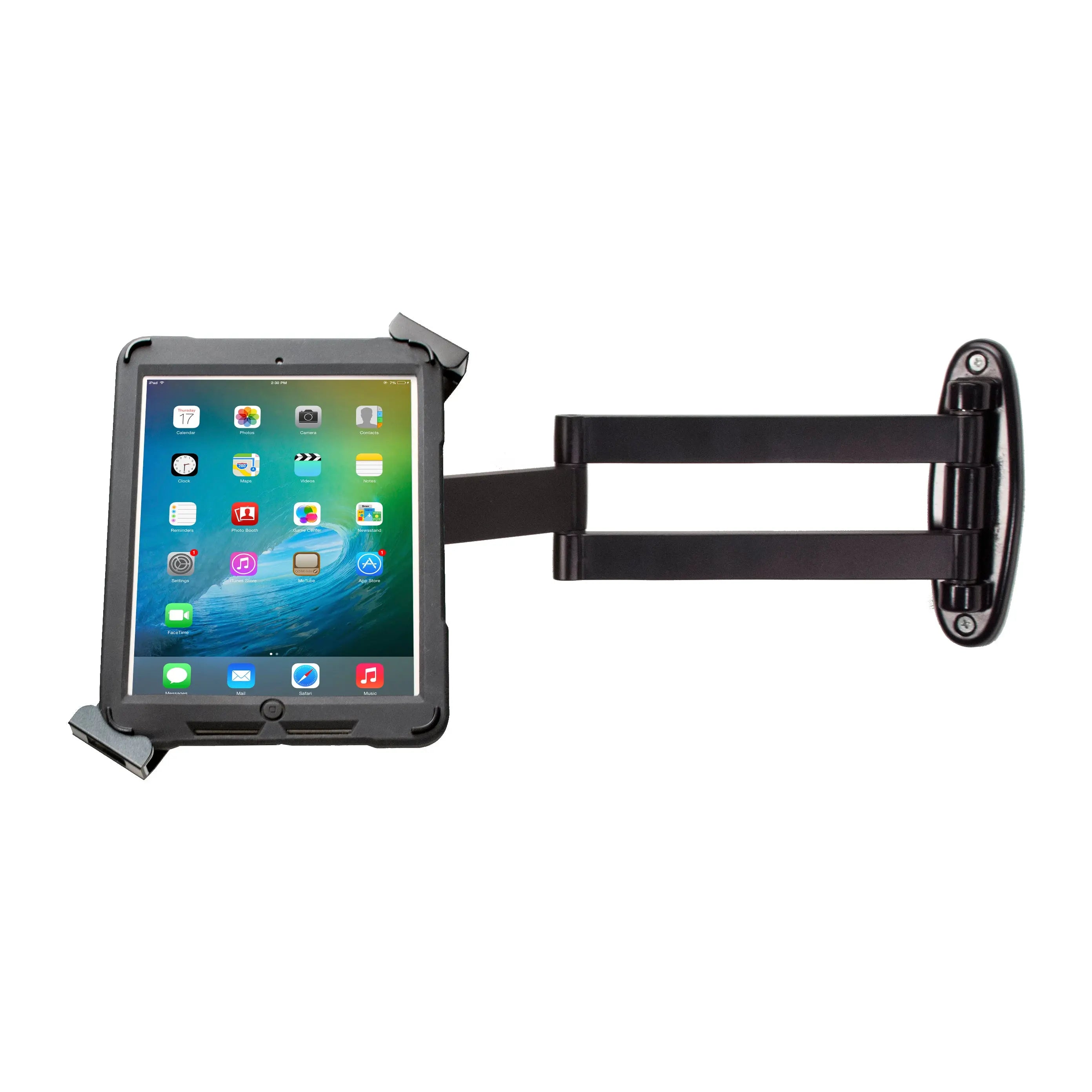 Adjustable Articulating Security Wall Mount for 7-13 Inch Tablets - Heavy Duty VESA Compatible Bracket for iPad, Samsung, Fire HD - Perfect for Retail, Kitchen, Office & Home Security Monitoring
