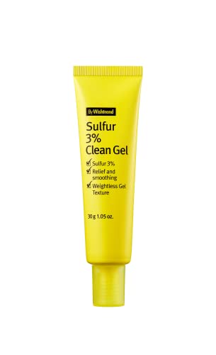 BY WISHTREND Sulfur Clean Gel 30g - Acne Treatment for Breakouts & Blemish Control - Gentle Face Wash for Oily & Sensitive Skin - Perfect for Daily Skincare Routine & Post-Workout Cleansing