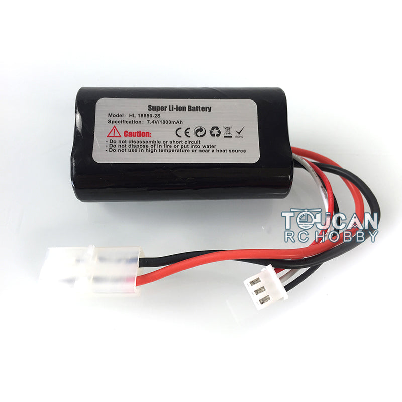 Original HengLong 1/16 Scale RC Tanks 7.4V 1800mAh 2S Li-ion Battery Pack - US Stock Fast Shipping for Remote Control Tank Models - Perfect for RC Battle Simulation & Outdoor Play
