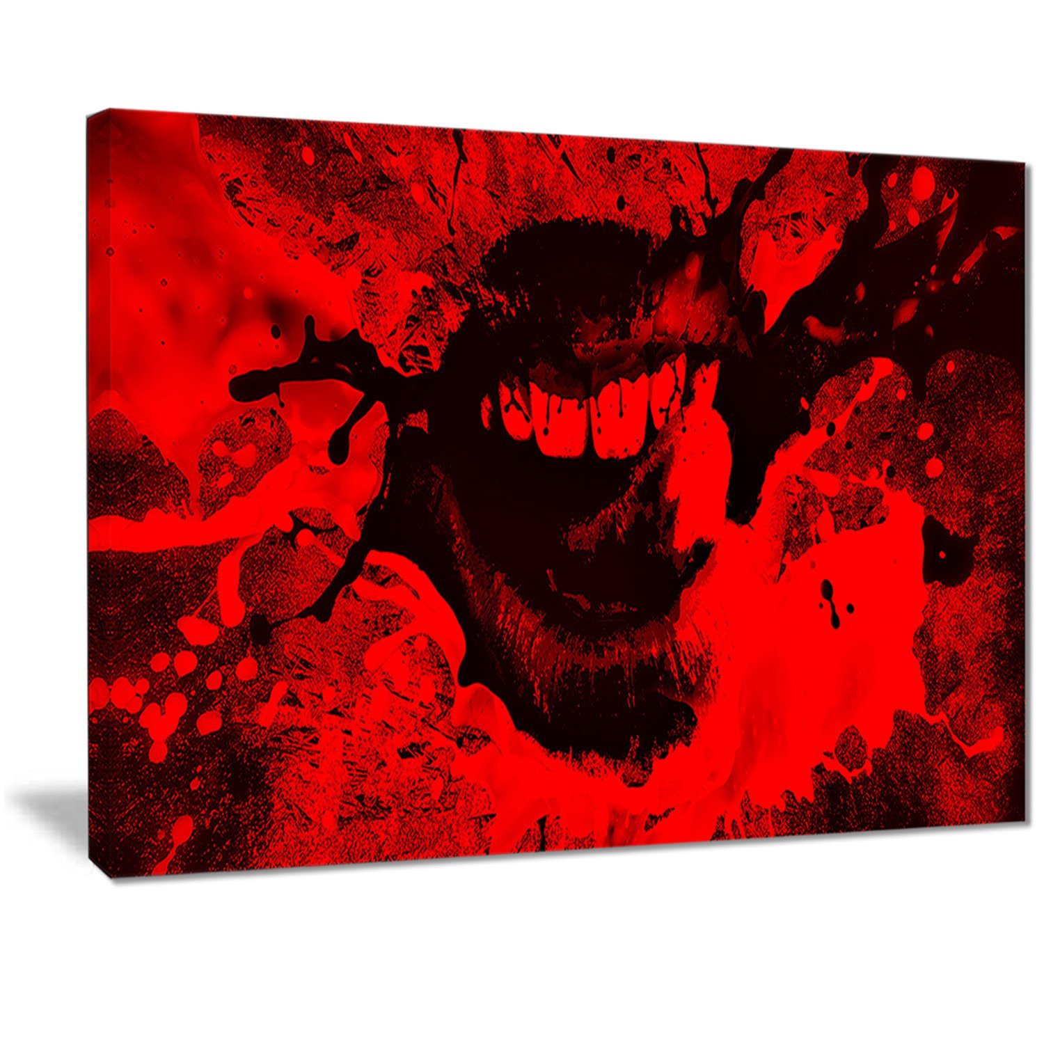 Designart Speak Out Red Lips Digital Metal Wall Art - 48x28 Inches - 4 Panel Modern Home Decor - Perfect for Living Room, Bedroom & Office Wall Decor