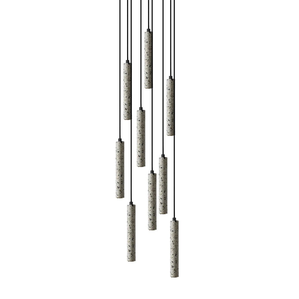 Modern Concrete Pendant Lights - Industrial Style Hanging Lighting Fixtures for Kitchen Island, Dining Room & Bedroom Decor