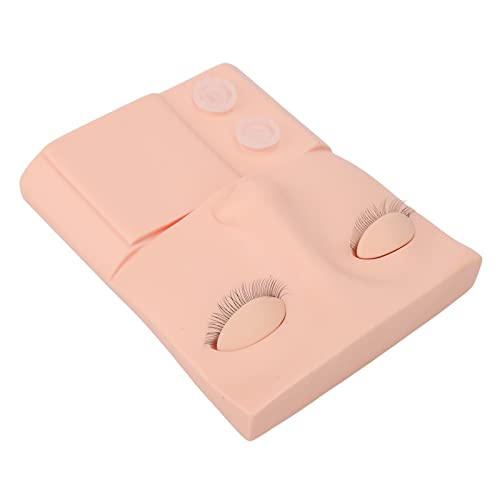 Professional PVC Makeup Mannequin Head with Reusable Eyelashes - Pink Beauty Salon Training Model for Eyelash Extension & Makeup Practice - Perfect for Cosmetology Students & Professional Artists