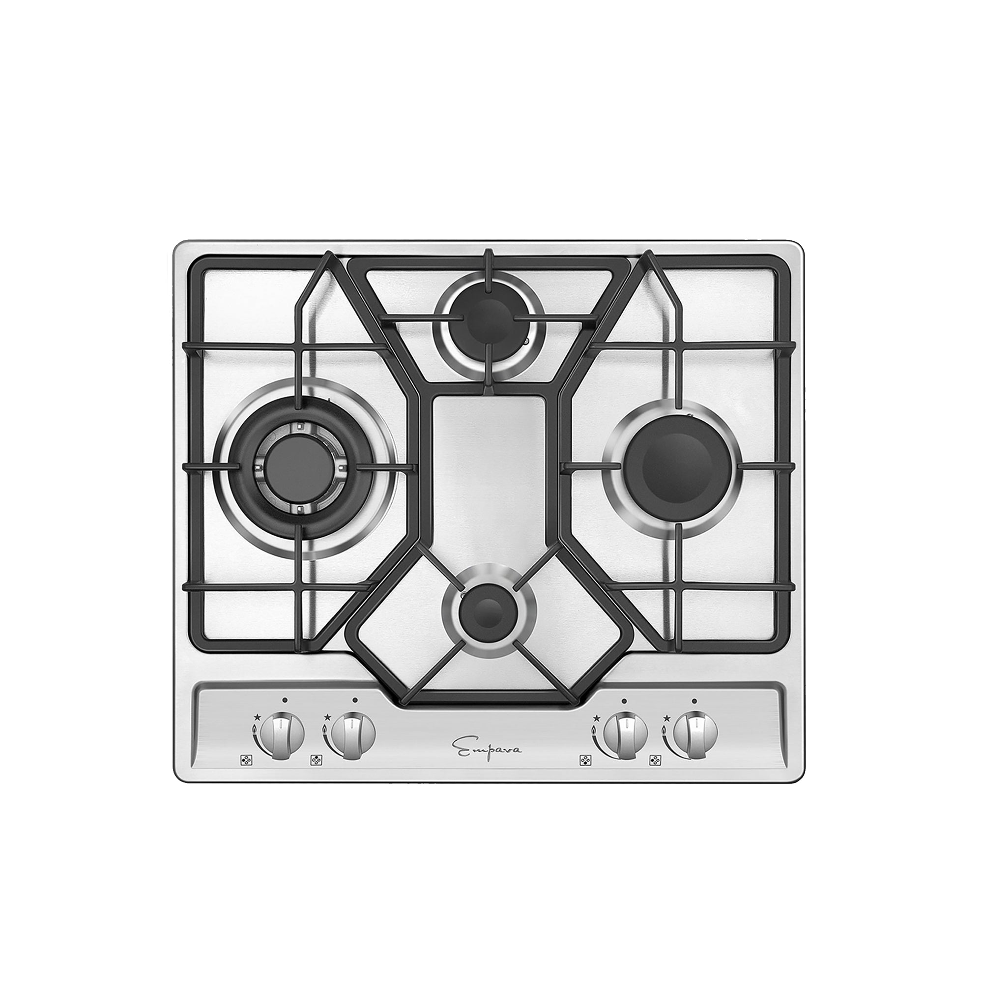 Empava 24-Inch 4-Burner Built-In Gas Cooktop - Stainless Steel (24GC4B67A) for Modern Kitchen Cooking & Professional Chefs