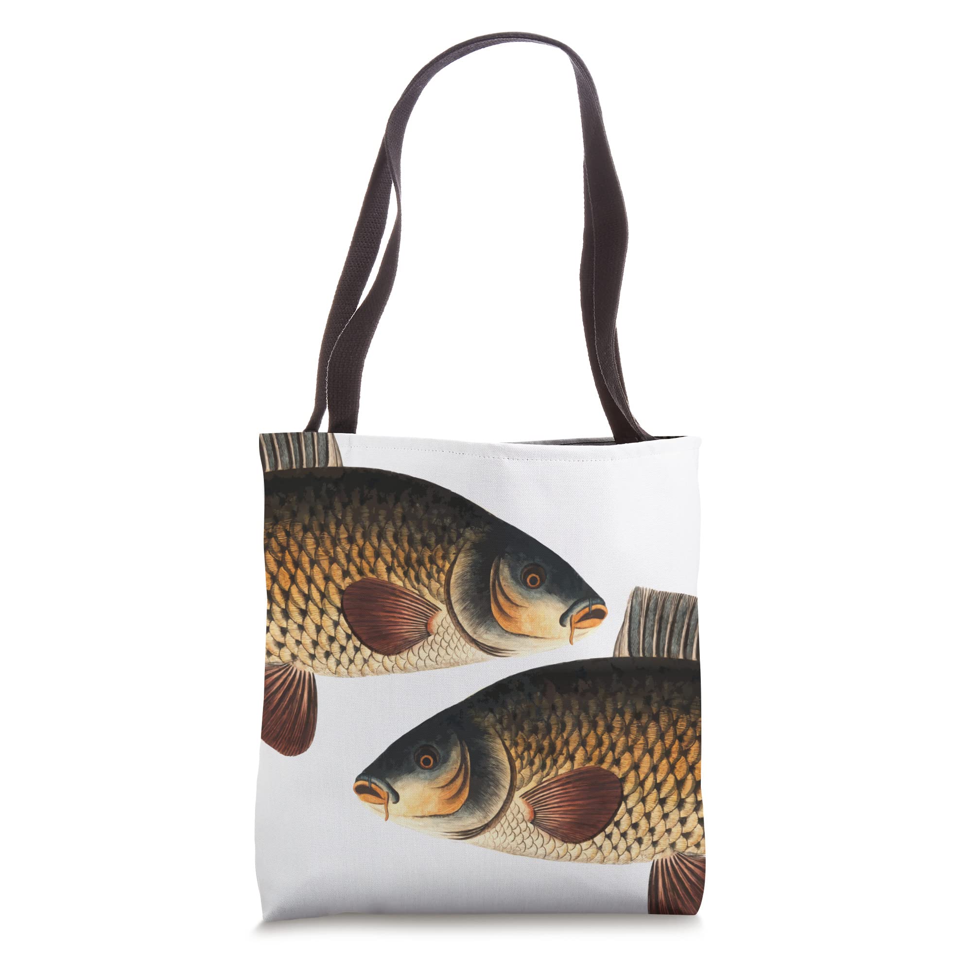 Stylish Carp Fish Printed Tote Bag - Durable & Eco-Friendly Cotton Shopping Bag for Groceries, Beach, and Daily Use