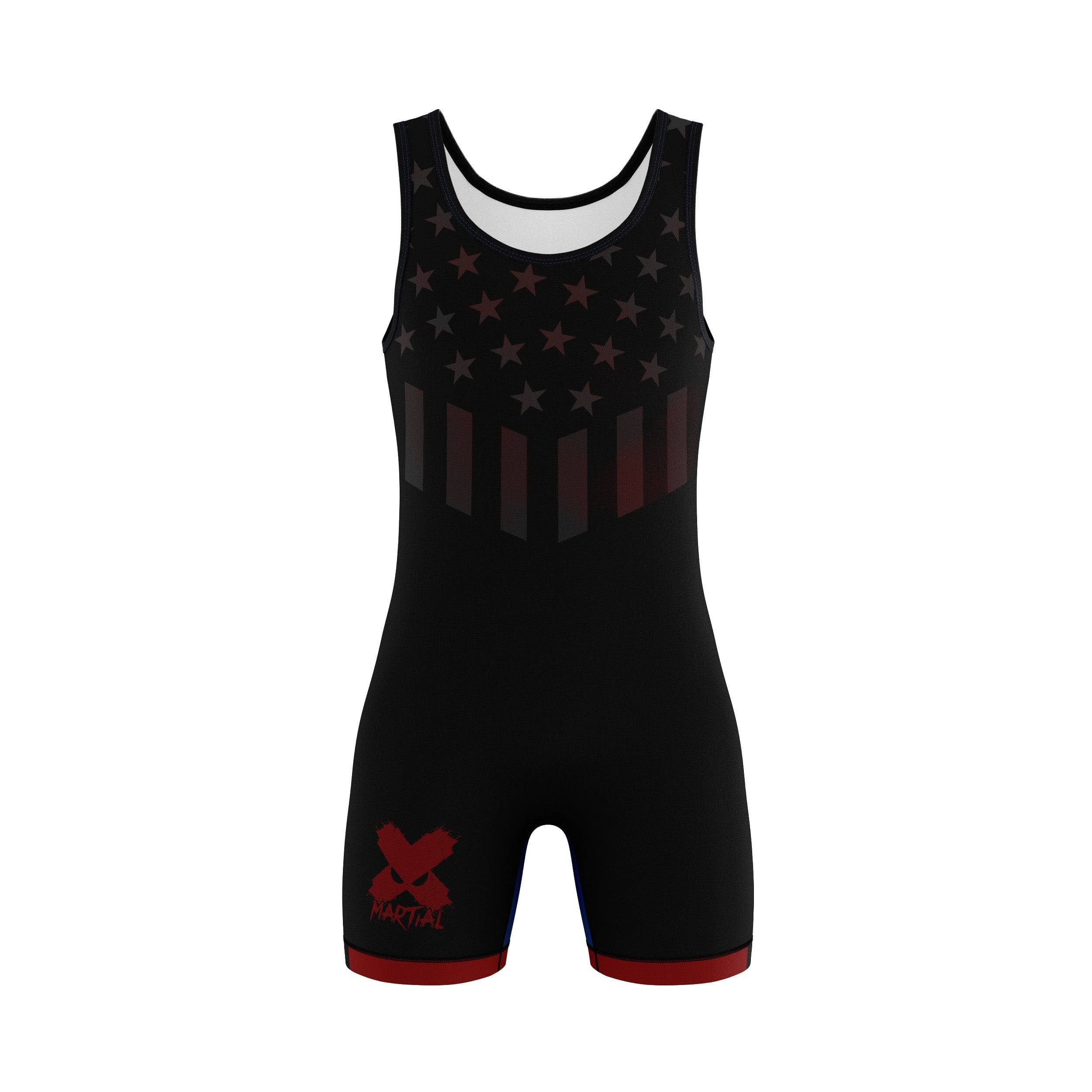 Patriot Kids Wrestling Singlet - Youth Compression Uniform for Boys & Girls - Perfect for Tournaments, Training & School Wrestling Teams