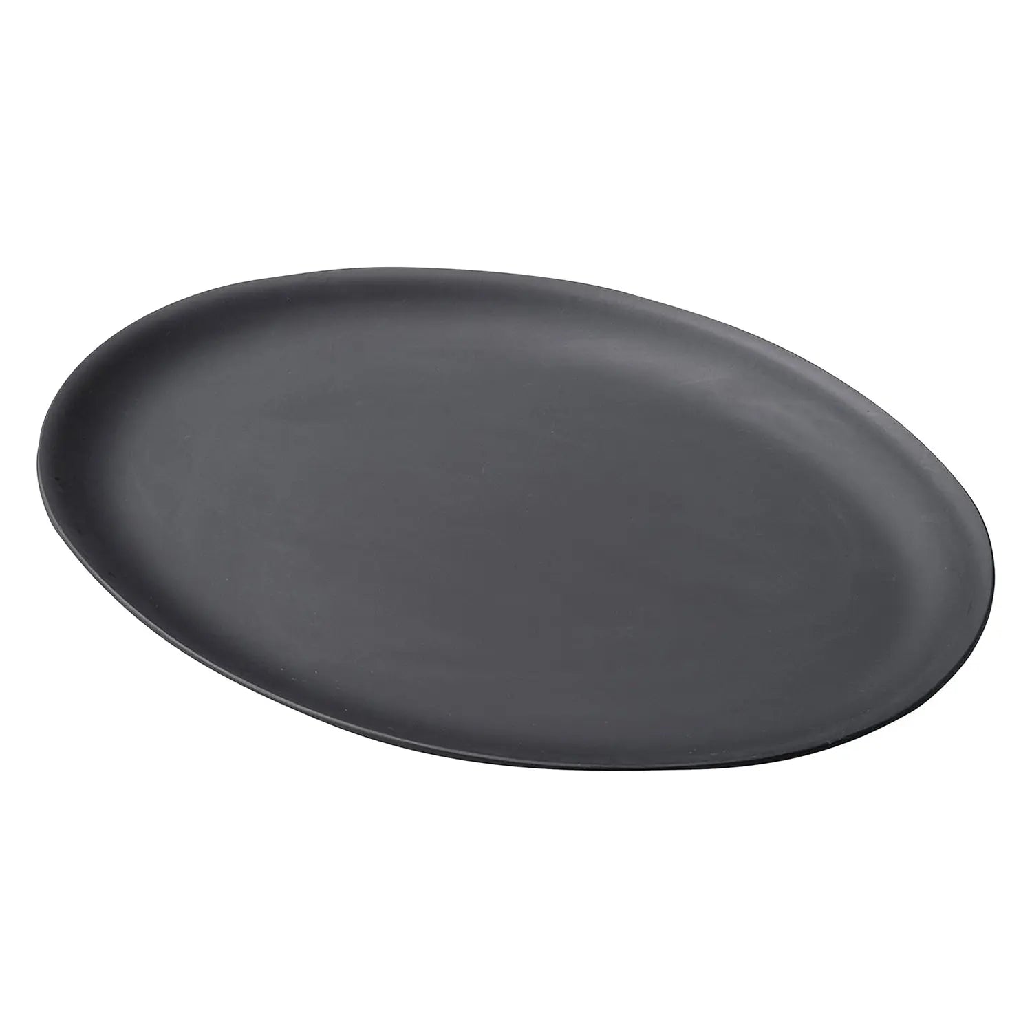 Premium MIN Cast Iron Oval Sizzler Platter - 12 Inch Rustic Serving Dish for Fajitas, Steak & Sizzling Meals - Perfect for Restaurants, BBQs & Dinner Parties