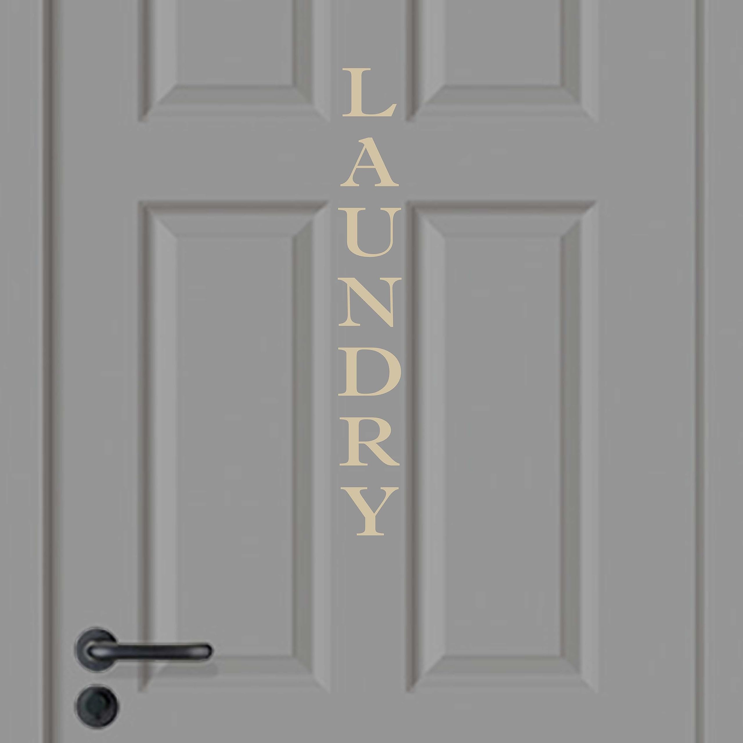 Laundry Room Wall Decal Sticker - Wash & Fold Decor for Laundry Doors - Made in USA - Tan - Perfect for Home Laundry Room, Laundromat & Apartment Decor