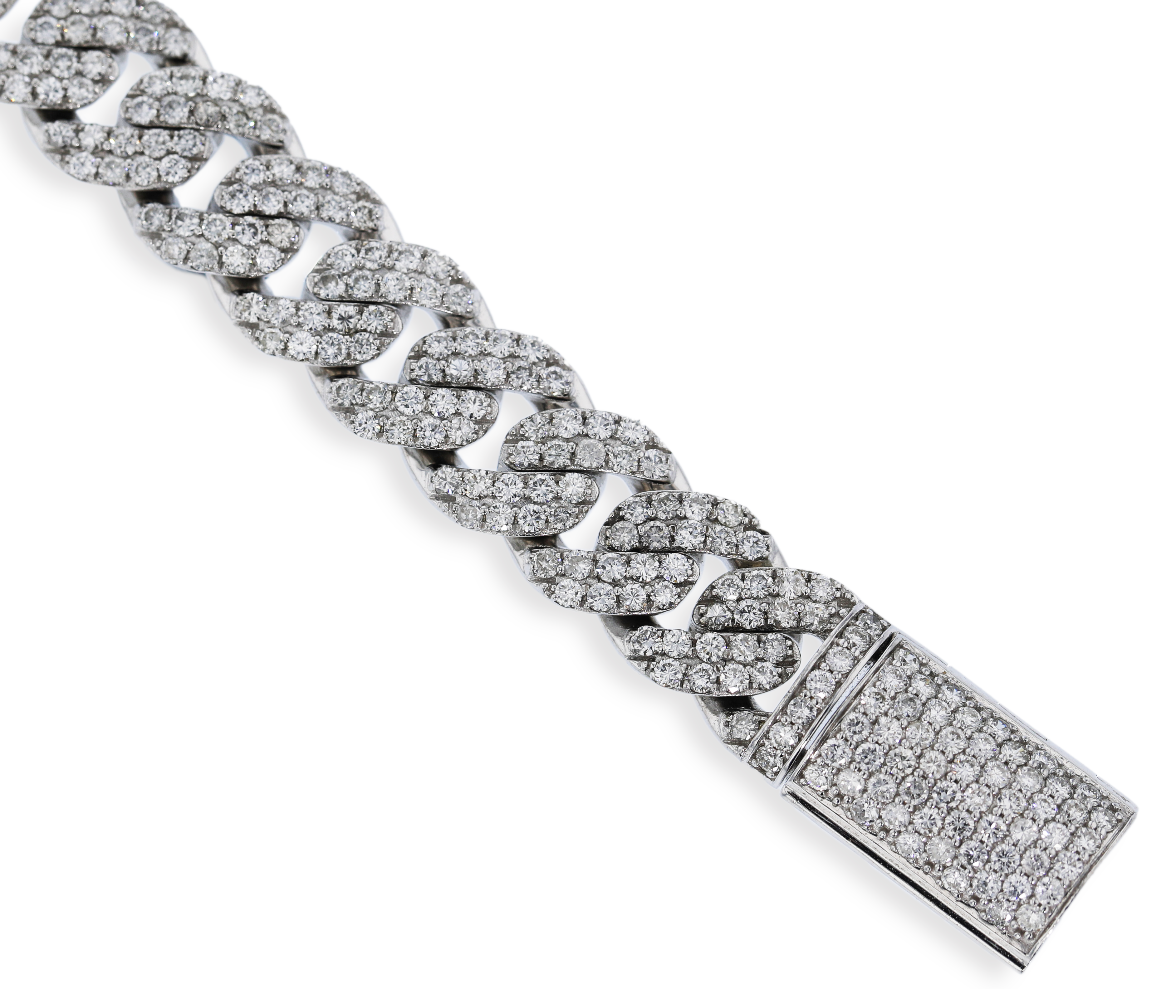 14K White Gold Men's Diamond Bracelet - 9.33CTW Luxury Tennis Bracelet for Gifts, Anniversaries & Special Occasions