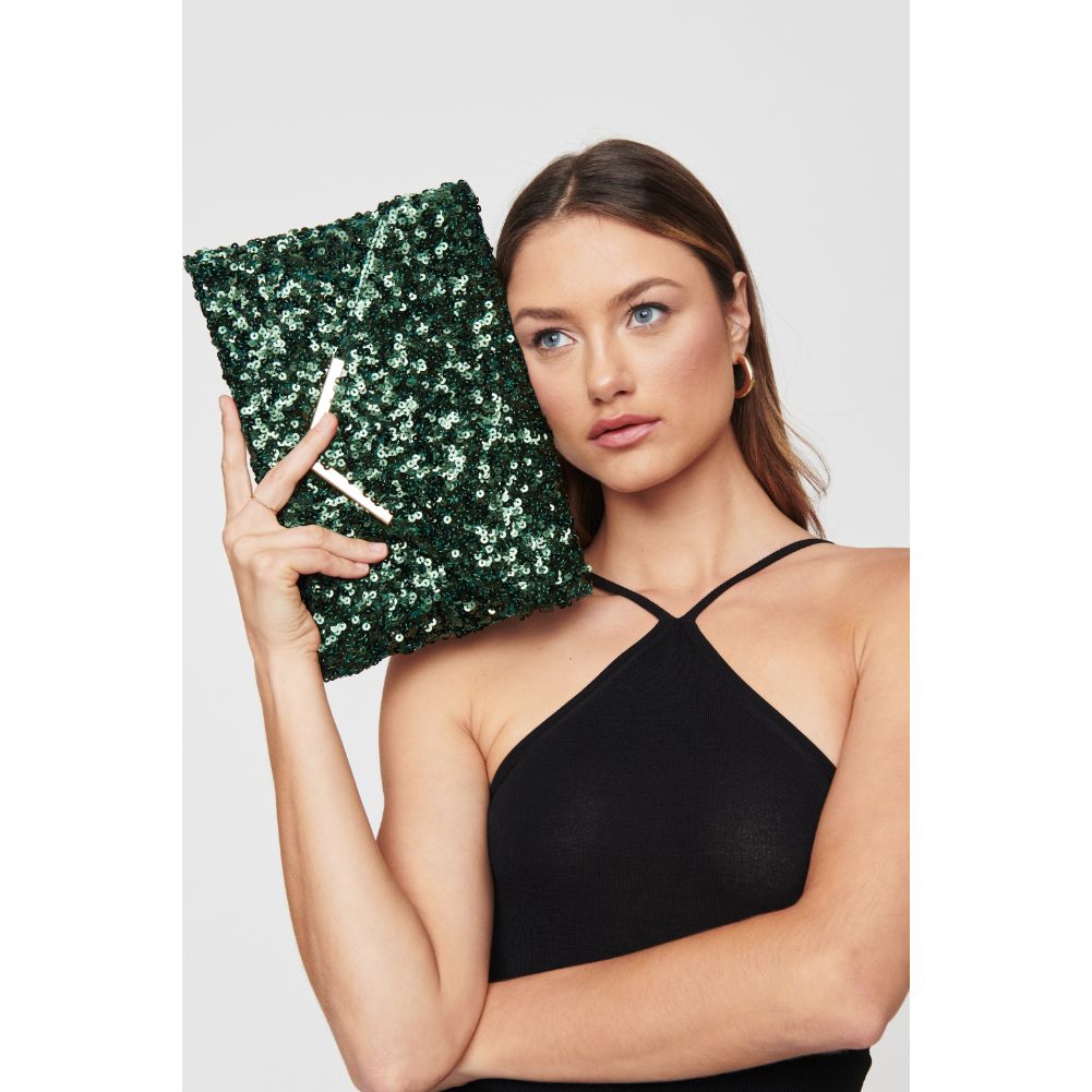 Sparkly Rizza Sequin Clutch Purse for Women - Elegant Evening Bag for Parties, Weddings & Special Occasions