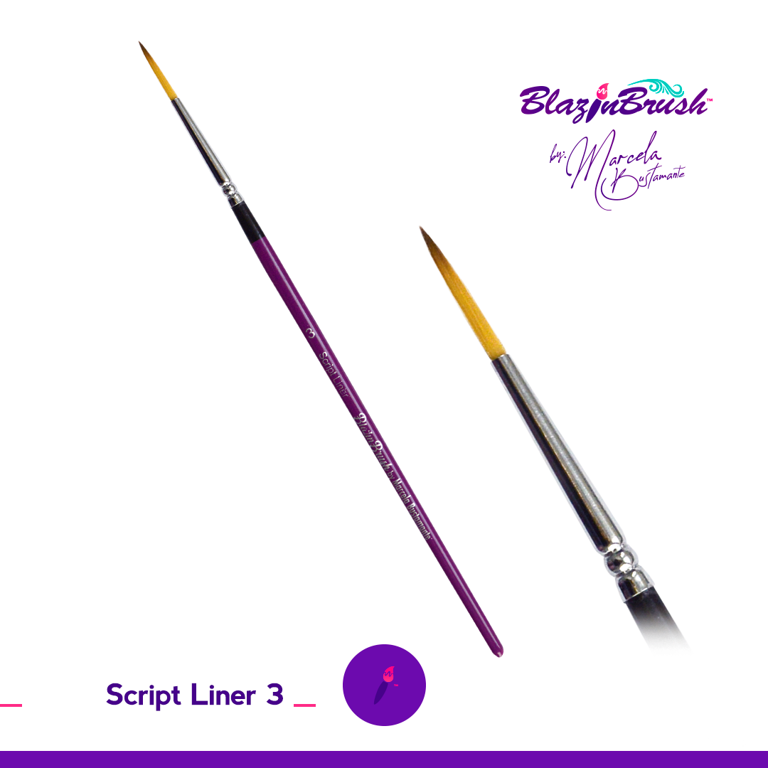 Blazin Brush Script Liner #3 - Premium Calligraphy Pen for Hand Lettering, DIY Crafts & Wedding Invitations - Perfect for Artists, Beginners & Calligraphy Enthusiasts