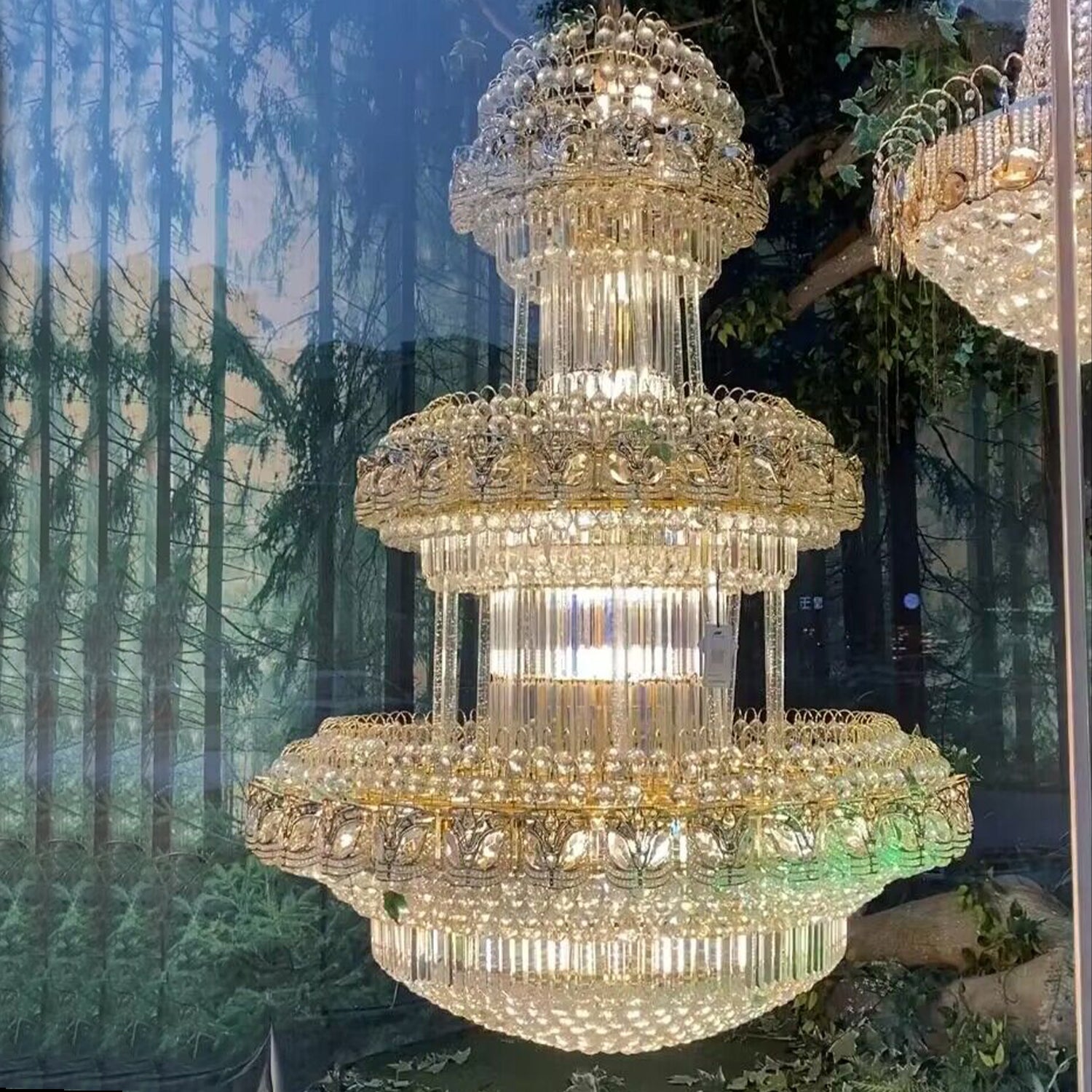 Luxury Oversized 3-Tier Crystal Chandelier - Traditional Art Empire Style Ceiling Light Fixture for Grand Foyer, Hallway & Dining Room - Elegant Lighting for Mansions & Luxury Homes