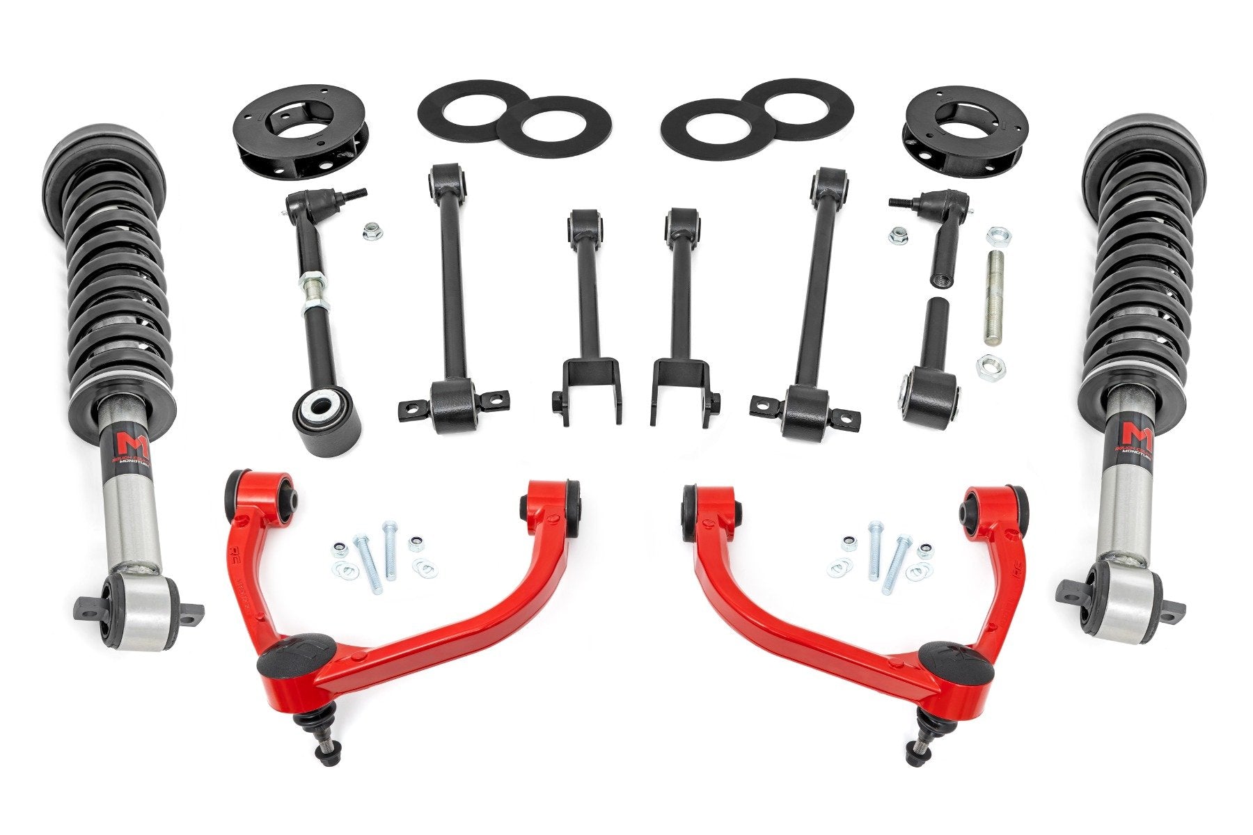 3 Inch Lift Kit with Upper Control Arms (UCA) & M1 Struts for Ford Expedition 4WD (2018-2024) | Heavy-Duty Off-Road Suspension Upgrade | Model 40240RED | Perfect for Trail Riding & Truck Customization