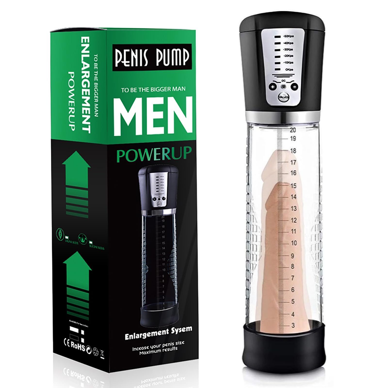 Premium Manual Penis Pump for Men - Vacuum Enlargement Device with Comfort Sleeve for Enhanced Size & Performance | Adult Male Enhancement for Better Intimacy & Confidence