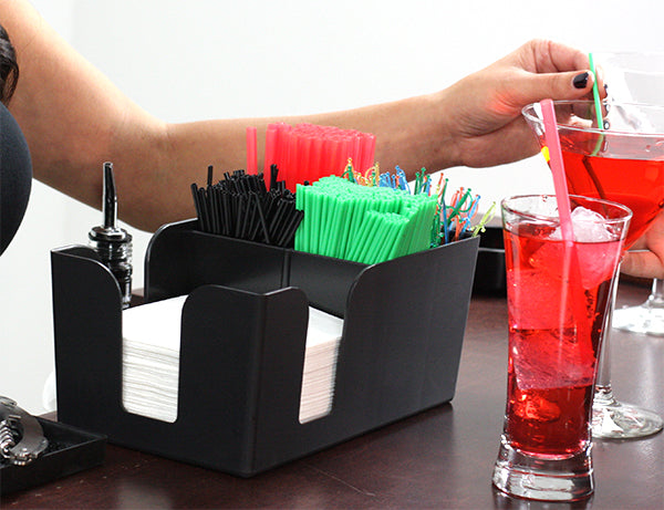 5-Compartment Bar Caddy with Multiple Color Options - Perfect for Home Bars, Parties & Kitchen Organization