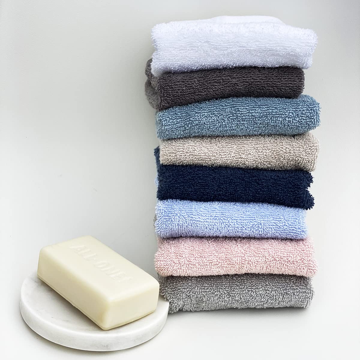 Premium Lake Tahoe Luxury Towel Set - Made in USA, Soft & Absorbent Classic Bath Towels, Light Blue, Includes Washcloth - Perfect for Spa, Beach & Home Bathroom Use